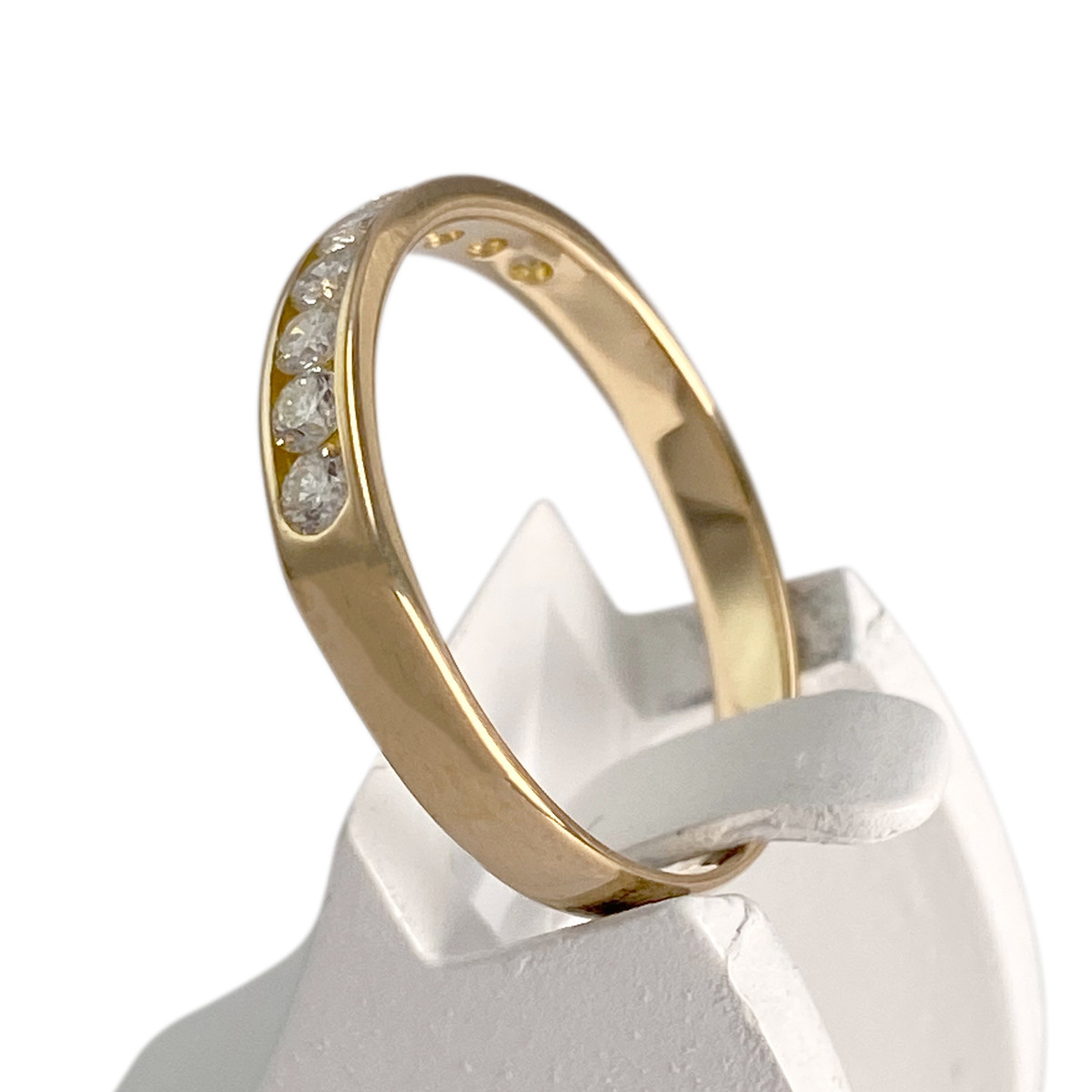 Bague d'occasion or 750 jaune diamants - vue 2