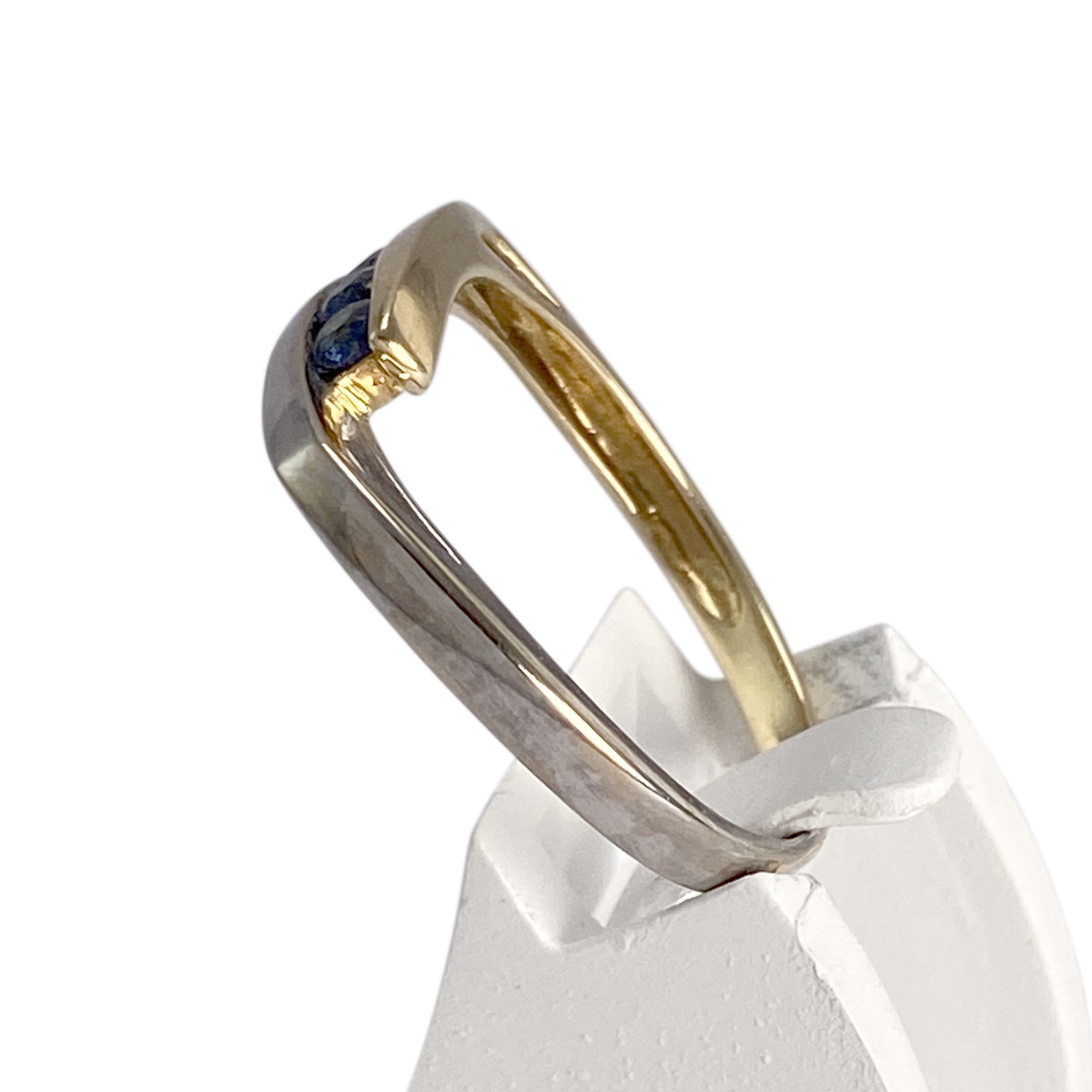 Bague d'occasion 2 ors 750 saphirs - vue 2