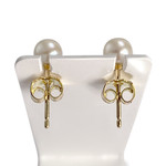 Boucles d'oreilles d'occasion or 750 jaune perles de culture - vue 3