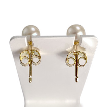 Boucles d'oreilles d'occasion or 750 jaune perles de culture