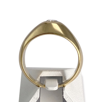 Tweedehands gouden 750 gele diamanten ring