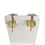 Boucles d'oreilles d'occasion or 750 jaune améthystes - vue 3