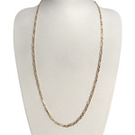 Used 750 yellow gold chain with horse-link and alternating links, 63.5 cm - view 2