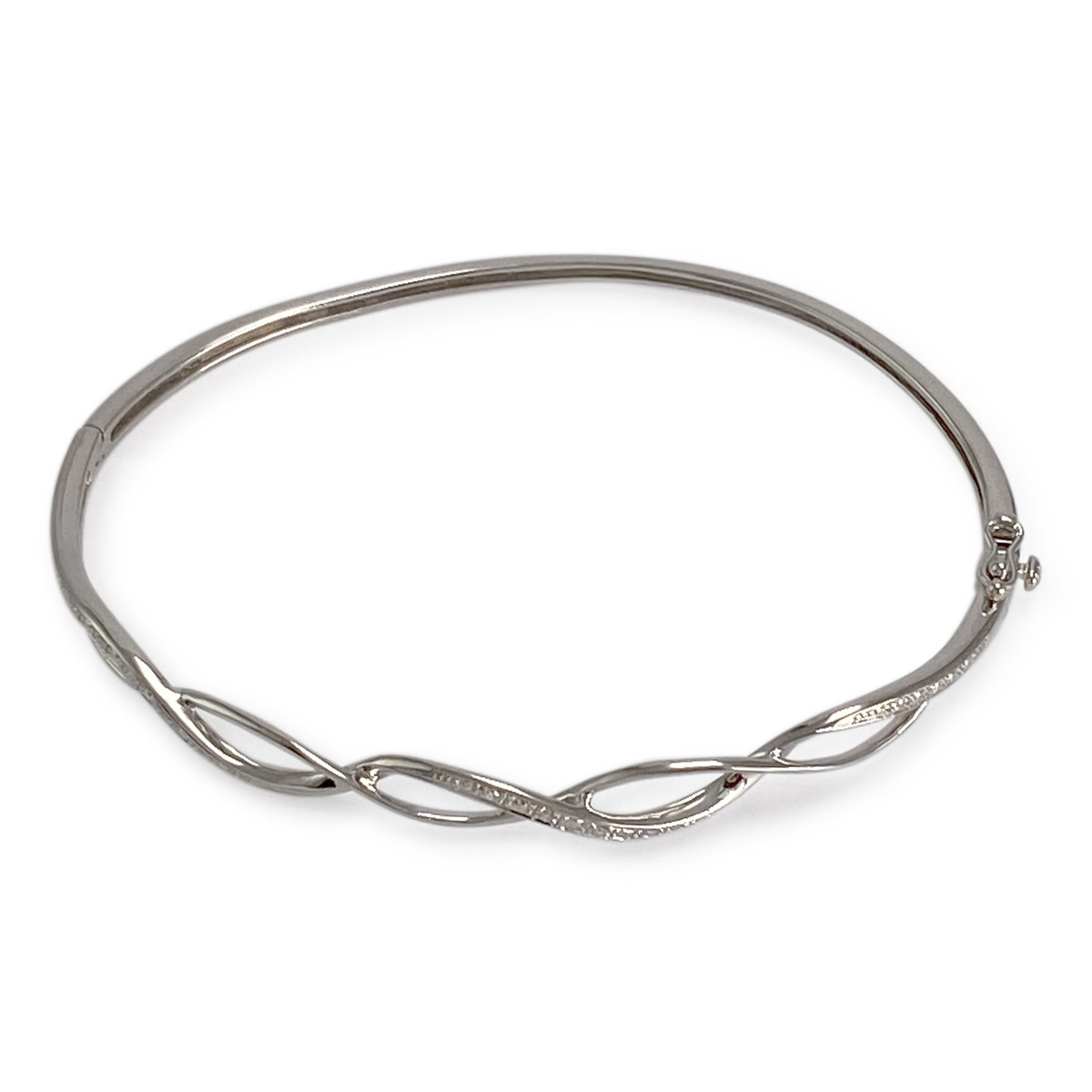 Bracelet d'occasion  or blanc 375 diamants - vue 2