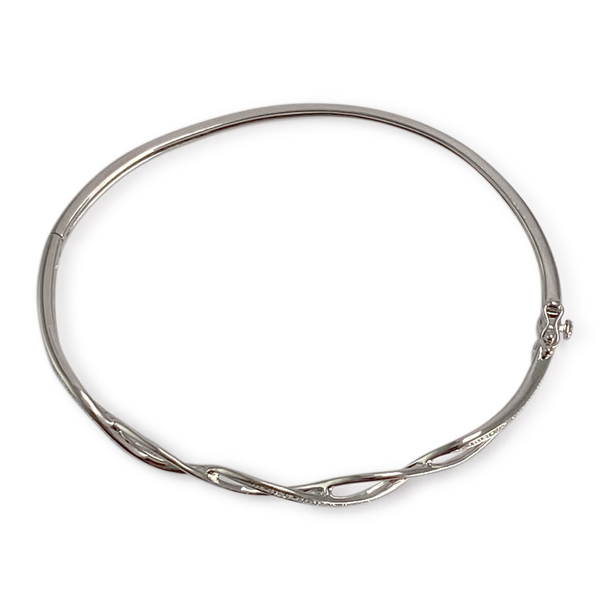 Bracelet d'occasion  or blanc 375 diamants - vue 3