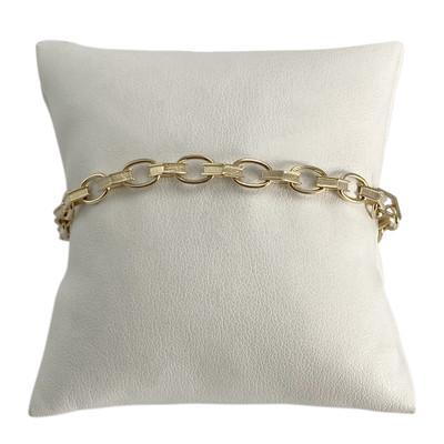 Bracelet d'occasion or 585 jaune maille fantaisie - vue 1