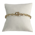 Bracelet d'occasion or 585 jaune maille fantaisie - vue 2