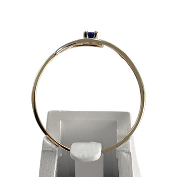Bague d'occasion  or 2 tons 750 saphir