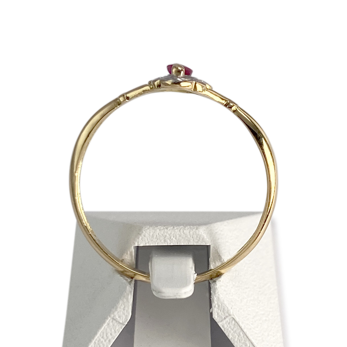 Bague d'occasion  or 2tons 750 rubis - vue 3