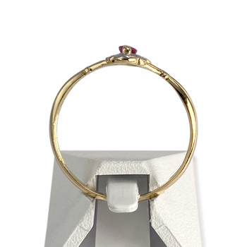 Bague d'occasion  or 2tons 750 rubis