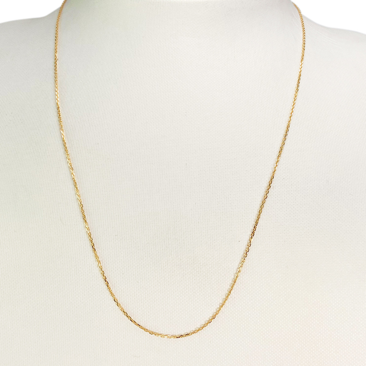 Secondhand 750 yellow gold chain with forçat link - view 2