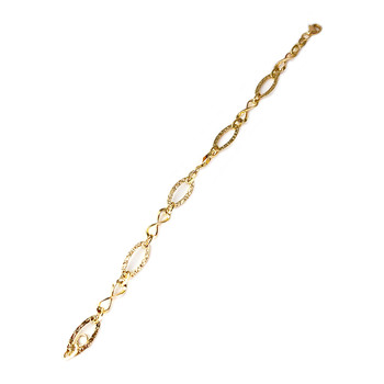 Bracelet d'occasion or 750 jaune maille fantaisie