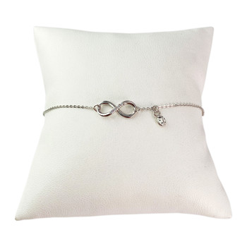 Bracelet d'occasion or 750 blanc infini et coccinelle maille forcatzirconias
