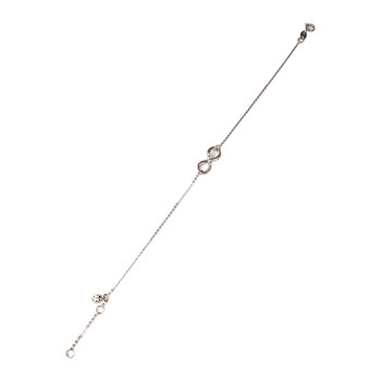 Bracelet d'occasion or 750 blanc infini et coccinelle maille forcatzirconias