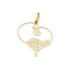 Pendentif d'occasion or 750 jaune coeur - vue V1