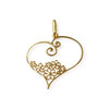 Pendentif d'occasion or 750 jaune coeur - vue V2