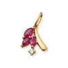 Pendentif d'occasion or 750 jaune diamant rubis - vue V1