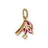 Pendentif d'occasion or 750 jaune diamant rubis - vue V2