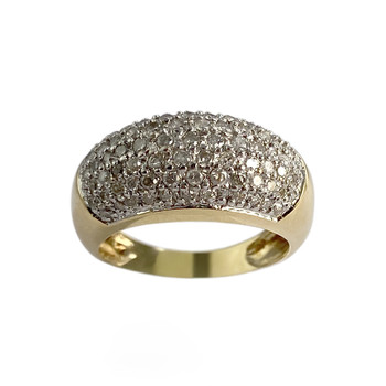 Bague d'occasion or 750 2 tons diamants
