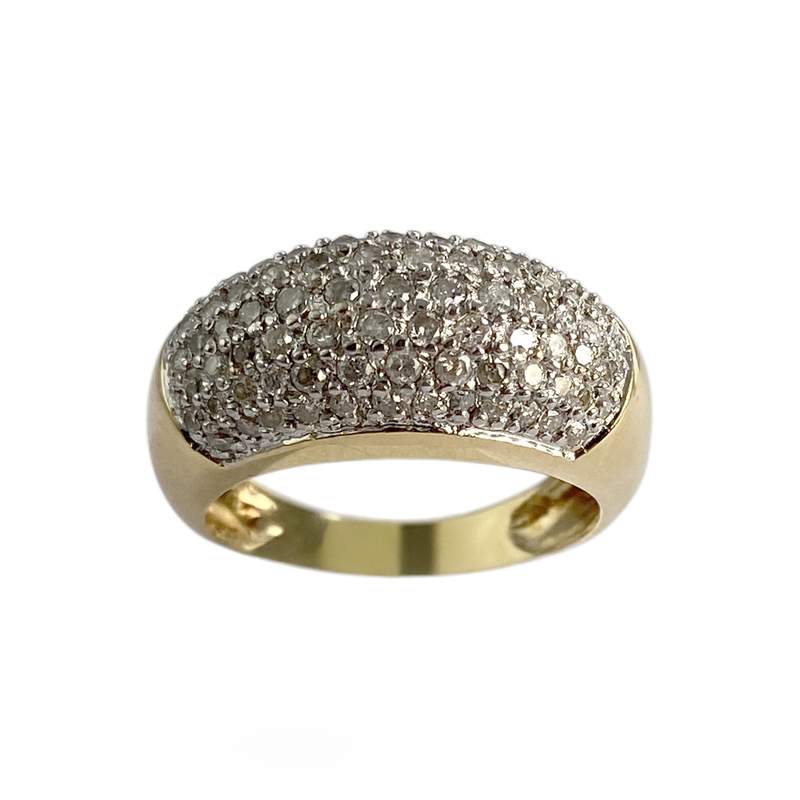 Bague d'occasion or 750 2 tons diamants - vue 1