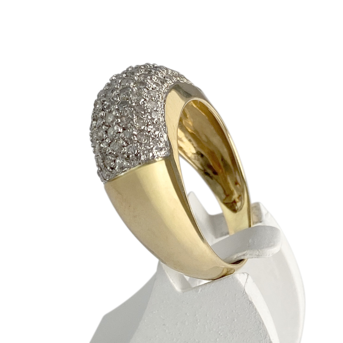 Bague d'occasion or 750 2 tons diamants - vue 2
