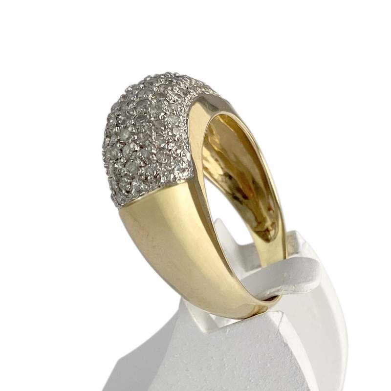 Bague d'occasion or 750 2 tons diamants - vue 2