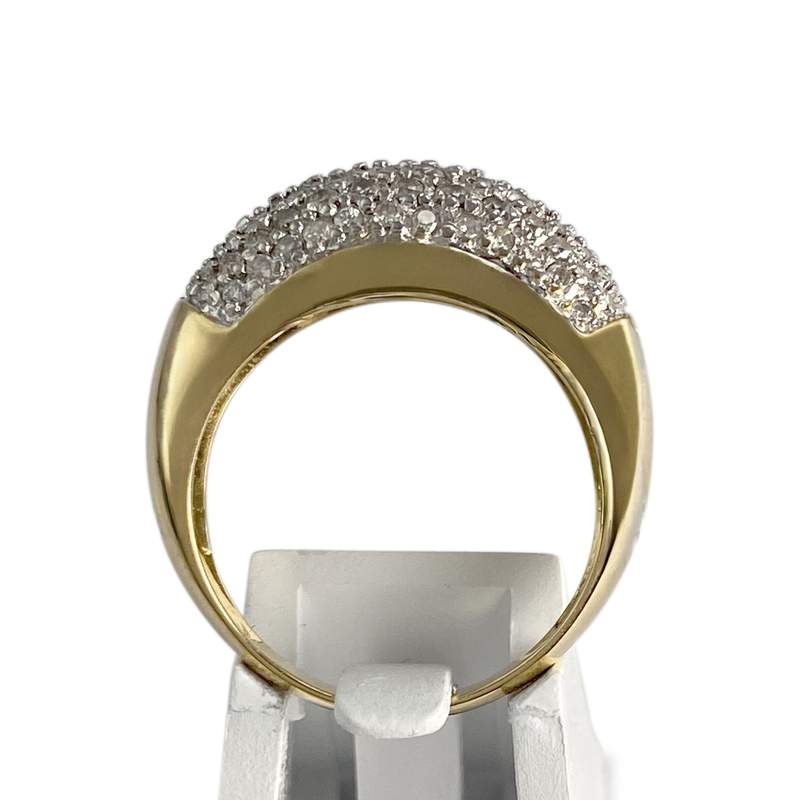 Bague d'occasion or 750 2 tons diamants - vue 3