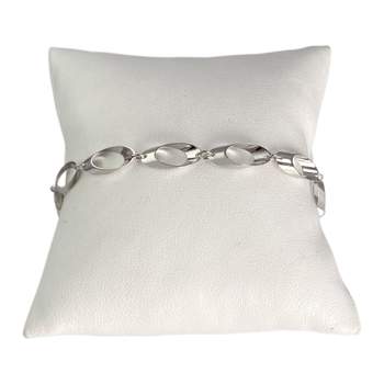 Bracelet d'occasion or 375 blanc maille fantaisie