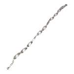 Bracelet d'occasion or 375 blanc maille fantaisie - vue 2