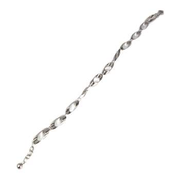 Bracelet d'occasion or 375 blanc maille fantaisie