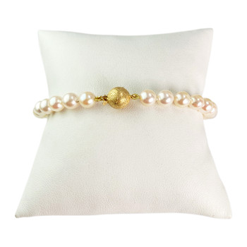 Bracelet d'occasion or 750 jaune perles de culture