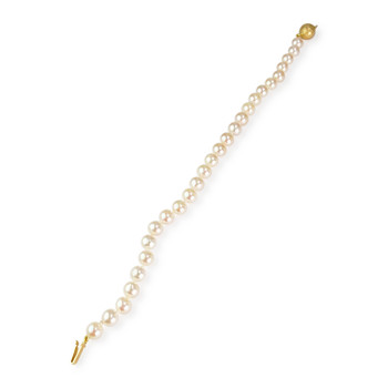 Bracelet d'occasion or 750 jaune perles de culture