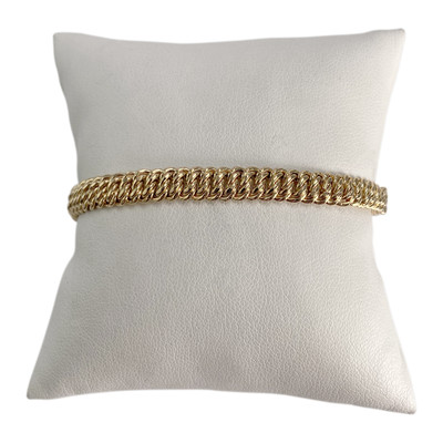 Bracelet d'occasion or 750 jaune maille américaine - vue 1