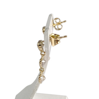 Boucles d'oreilles d'occasion or 750 jaunezirconias