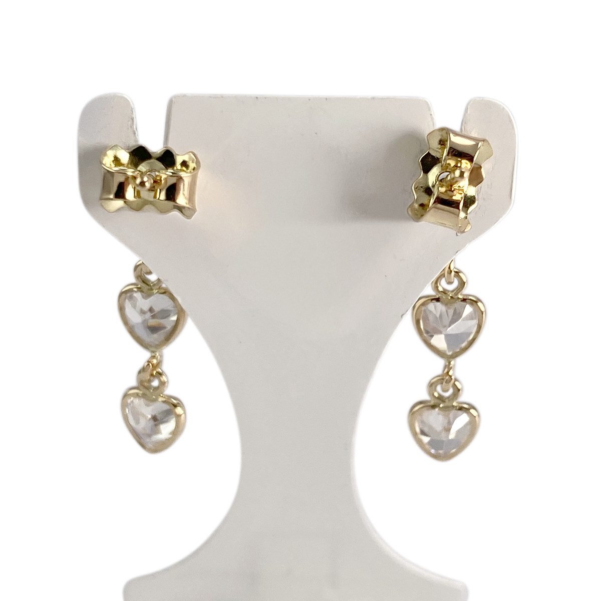 Boucles d'oreilles d'occasion or 750 jaunezirconias - vue 3