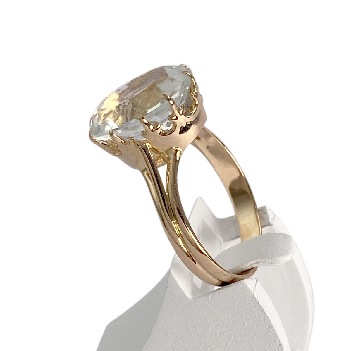 Bague d'occasion or 750 jaune aigue marine - vue 2