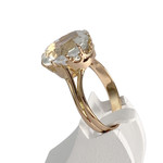 Bague d'occasion or 750 jaune aigue marine - vue 2