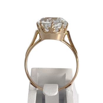 Bague d'occasion or 750 jaune aigue marine