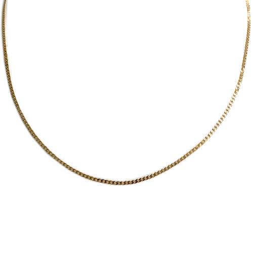 Chaîne d'occasion or 750 jaune maille gourmette 40 cm