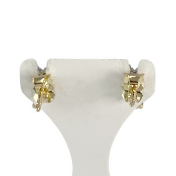 Boucles d'oreilles d'occasion or 750 jaune diamant saphir