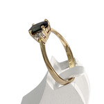 Bague d'occasion or 750 2 tons diamant saphir - vue 2