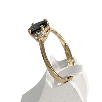 Bague d'occasion or 750 2 tons diamant saphir