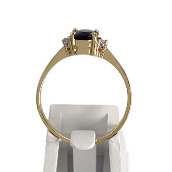 Bague d'occasion or 750 2 tons diamant saphir