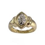 Bague d'occasion or 750 2 tons diamant - vue 1