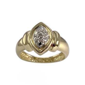 Bague d'occasion or 750 2 tons diamant