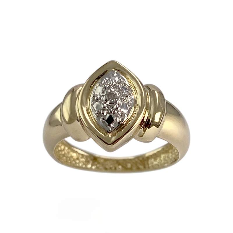 Bague d'occasion or 750 2 tons diamant - vue 1