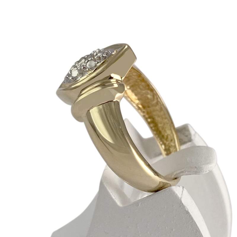 Bague d'occasion or 750 2 tons diamant - vue 2