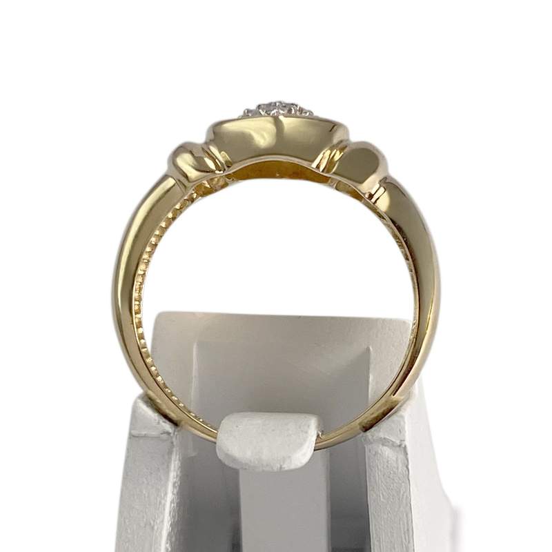 Bague d'occasion or 750 2 tons diamant - vue 3