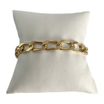 Bracelet d'occasion or 750 jaune maille cheval - vue 1