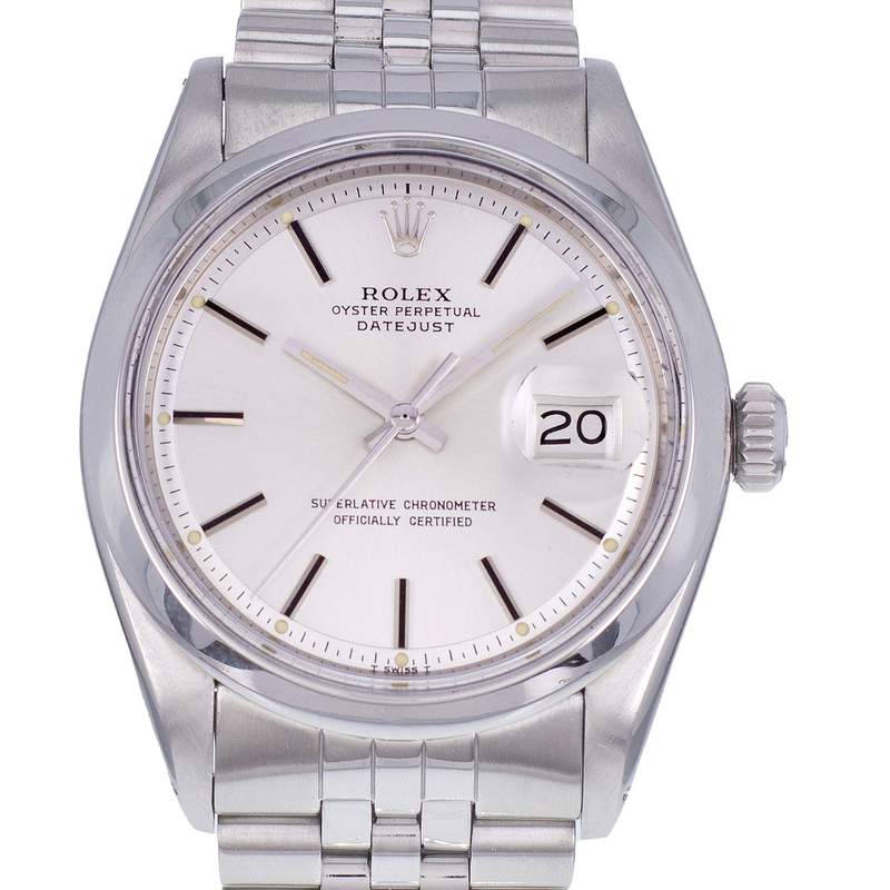 Montre d'occasion ROLEX DateJust homme mouvement automatique certifié (cosc) bracelet acier - vue D1